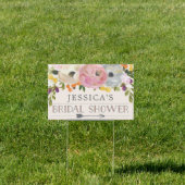 Bridal Shower Directional Yard Sign Sweet Blooms (Insitu)