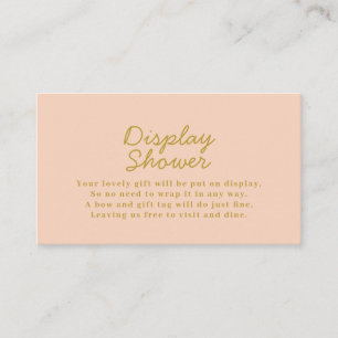 Bridal Shower display shower Enclosure Card