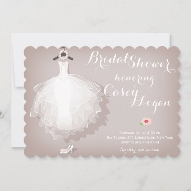 Bridal Shower Dress Invitation (Front)