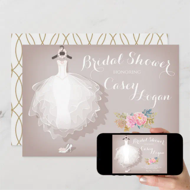 Bridal Shower Dress Invitation | Zazzle