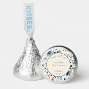 Bridal Shower Dusty Blue Floral Watercolor Hershey®'s Kisses®