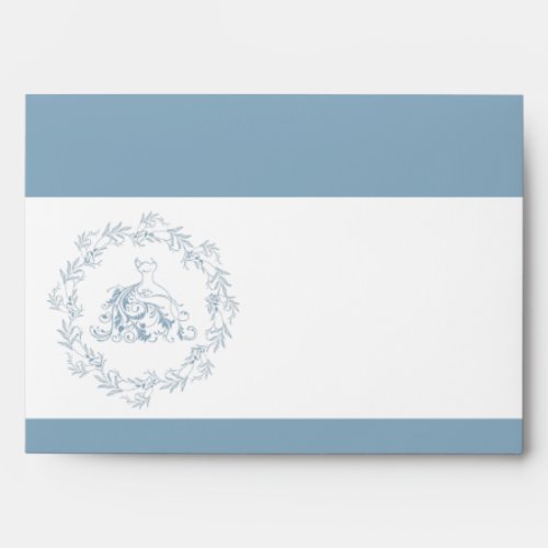 Bridal Shower _ Elegant Blue Envelope