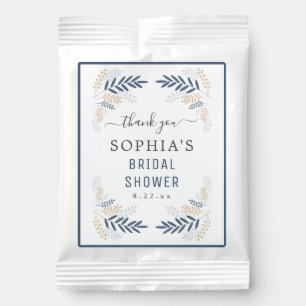 Bridal Shower Elegant Blue Foliage Rustic Wedding Lemonade Drink Mix