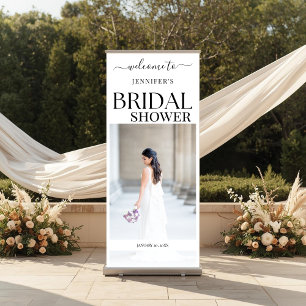 Bridal Shower Elegant Custom Photo Retractable Banner