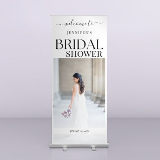 Bridal Shower Elegant Custom Photo Retractable Banner