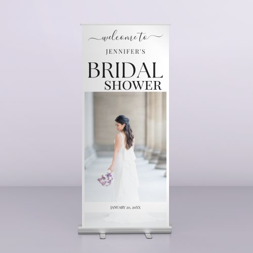 Bridal Shower Elegant Custom Photo Retractable Banner