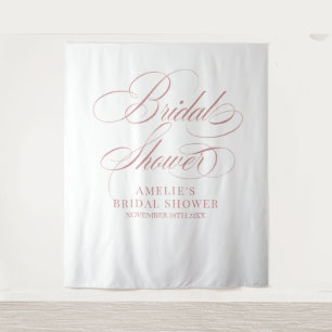 Bridal shower elegant modern pink backdrop