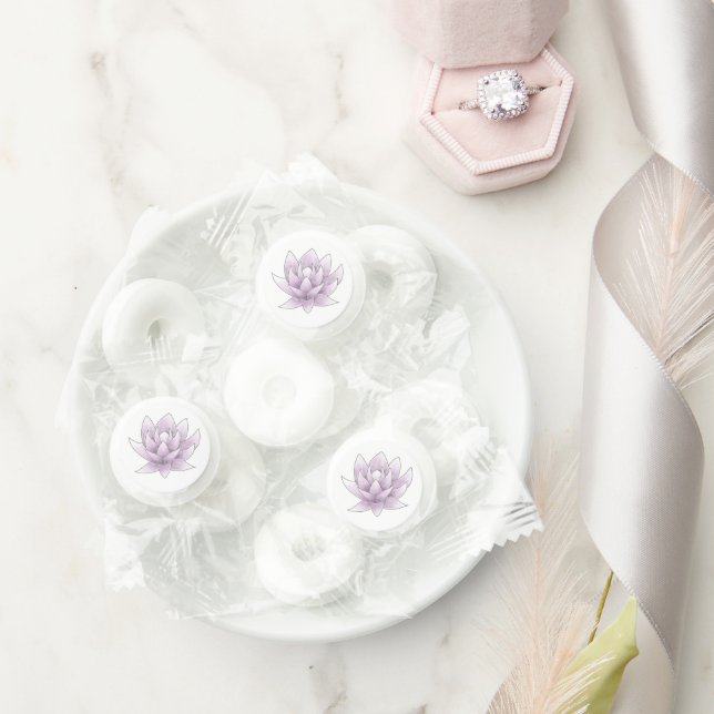 Bridal Shower Elegant Pink Lotus Life Saver® Mints (Wedding)