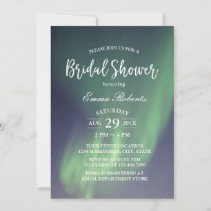 Bridal Shower Elegant Summer Night Aurora Invitation