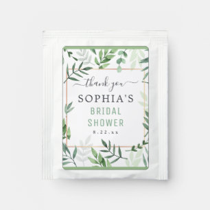 Bridal Shower Elegant Watercolor Rustic Wedding Tea Bag Drink Mix