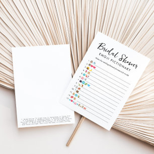 Bridal Shower Emoji Pictionary Game Card