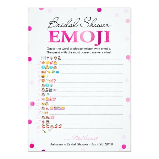 bridal_shower_emoji_pictionary_game_pink_magenta_card r56be1417e05c42149e9e514f97578805_zkrqs_540