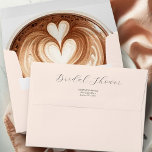 Bridal Shower Envelopes Love is Brewing Coffee<br><div class="desc">Are you looking for more coffee bridal shower theme ideas? Say ‘Love Is Brewing Bridal Shower Do Tell A Belle’ to find us online. Add a touch of charm to your coffee bridal shower invitations with these elegant bridal shower envelopes. Featuring the words "Bridal Shower" in charcoal grey on a...</div>