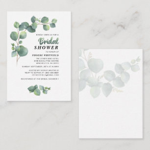 Bridal Shower Eucalyptus Botanical Greenery Note Card