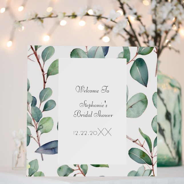 Bridal Shower Eucalyptus Green Leaves Cool Wedding Foam Board (In Situ (Wedding))