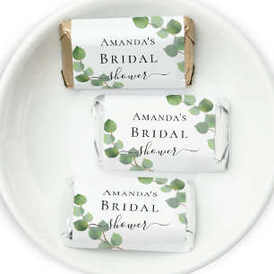 Bridal Shower eucalyptus greenery elegant Hershey's Miniatures