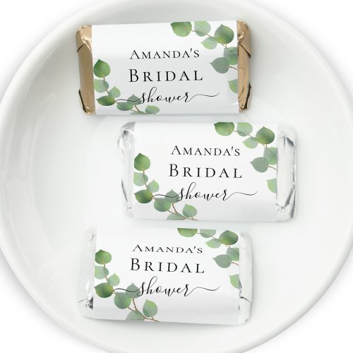 Bridal Shower eucalyptus greenery elegant Hersheys Miniatures