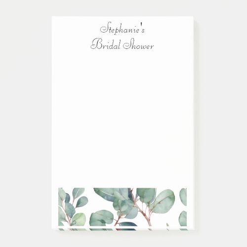 Bridal Shower Eucalyptus Greenery Elegant Wedding Post_it Notes