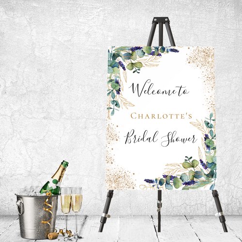 Bridal Shower eucalyptus greenery elegant welcome Foam Board