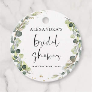 Bridal Shower Eucalyptus Greenery Succulent Favor Tags