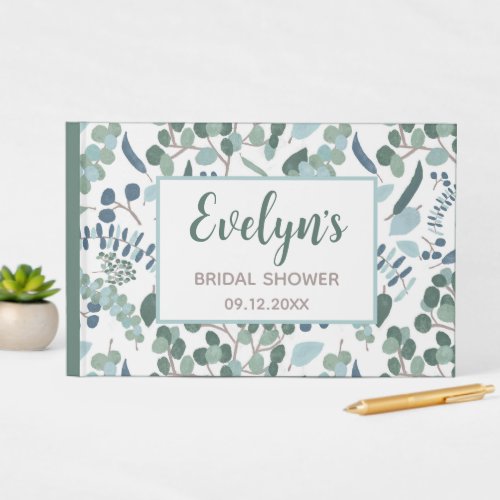 Bridal Shower Eucalyptus Guest Book