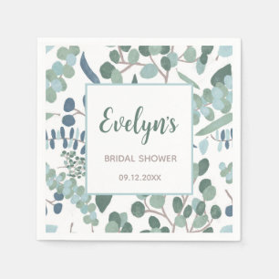 Bridal Shower Eucalyptus Napkins