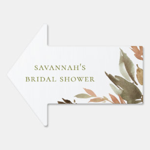 Bridal Shower Fall Greenery Yard Sign