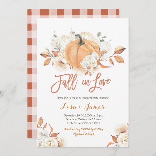 Bridal Shower Fall in Love Engagement Party Invitation