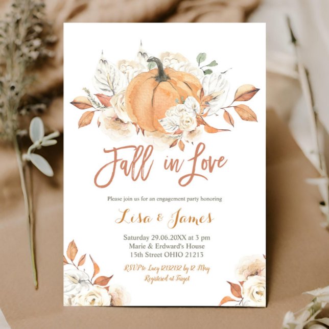 Bridal Shower Fall in Love Engagement Party Invitation (Creator Uploaded)