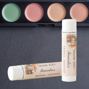 Bridal Shower fall orange lantern thank you Lip Balm
