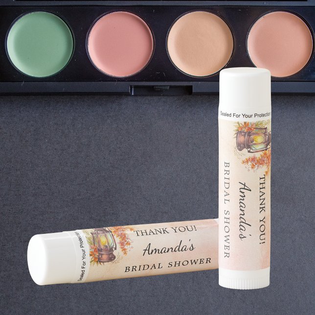 Bridal Shower fall orange lantern thank you Lip Balm (Creator Uploaded)
