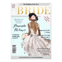 Bridal Shower Fashion Magazine Invitation