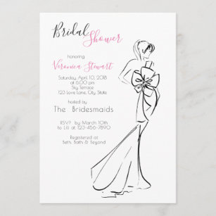 Bridal Shower Fashionillustration Invitation