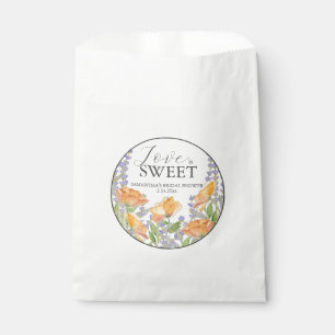 Bridal Shower Favor Bags Floral Watercolor