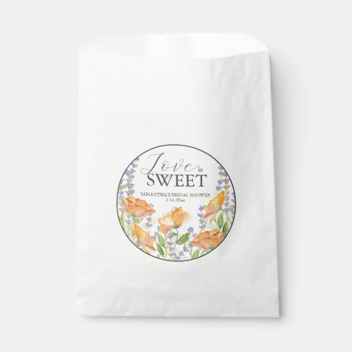 Bridal Shower Favor Bags Wildflowers