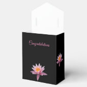Bridal Shower Favor Box Black W/Lotus Flower (Opened)
