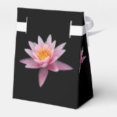 Bridal Shower Favor Box Black W/Lotus Flower (Back Side)