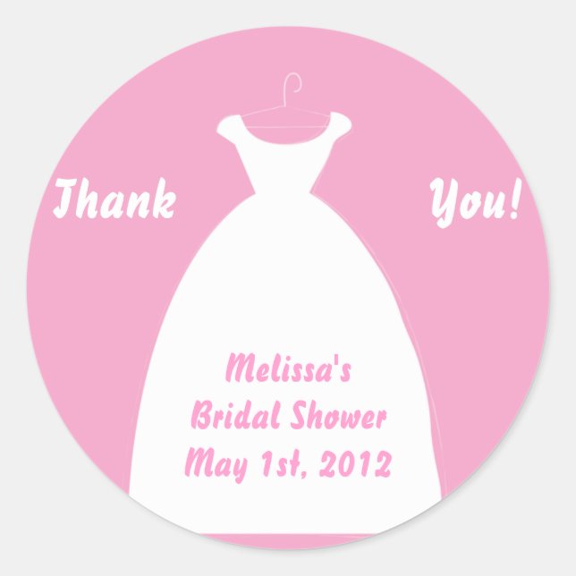 Bridal Shower Favor Labels Stickers (Front)