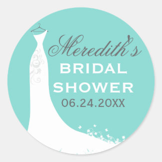 Bridal Shower Favor Sticker | Wedding Gown