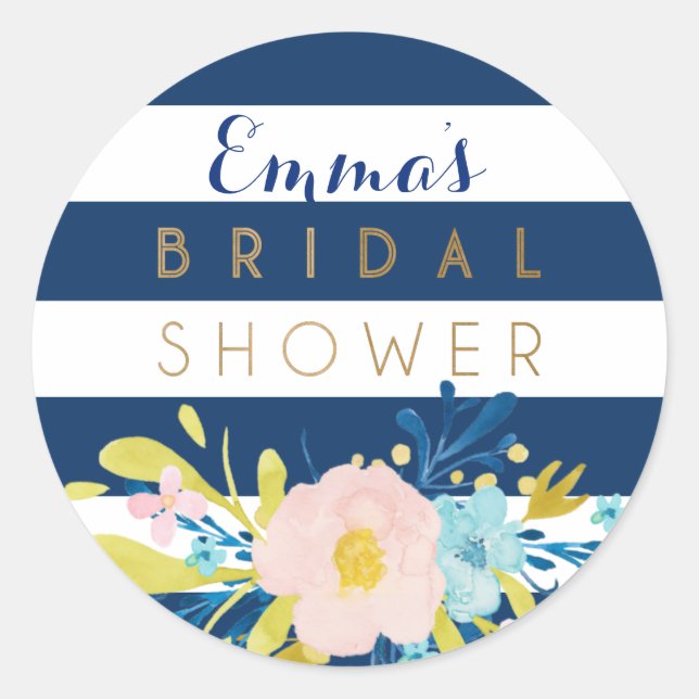 Bridal Shower Favor Stickers (Front)