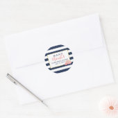 Bridal Shower Favor Stickers Midnight Blush Peony (Envelope)