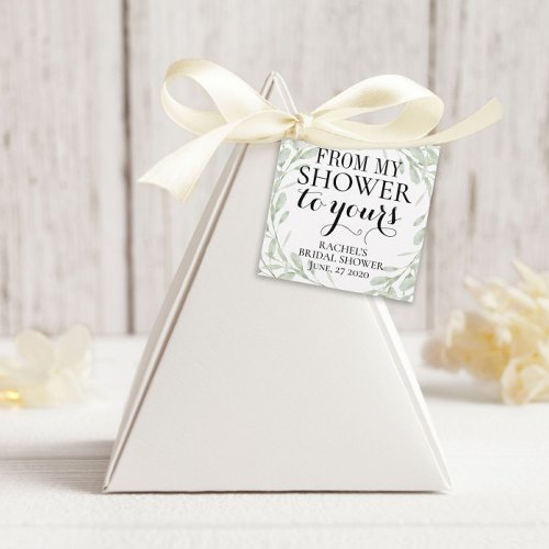 bridal shower favor tags From my shower to yours Favor Tags