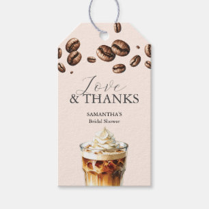 Bridal Shower Favor Tags Ice Coffee