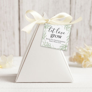 Bridal Shower Favor Tags, Let Love Grow Favor Tags