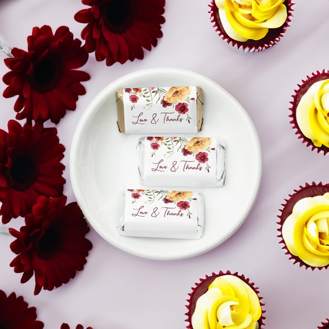 Bridal shower favors wildflower love is in bloom (Bridal shower favors wildflower love is in bloom  bridal shower candy favors personalized chocolates)