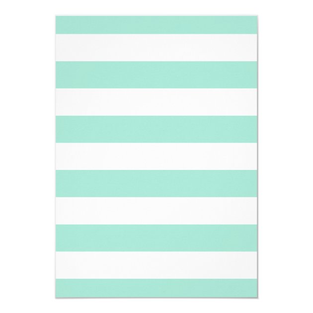 Bridal Shower Floral Baby Pink Mint Green Stripes Invitation