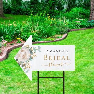 Bridal Shower floral eucalyptus greenery arrow Sign