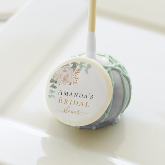 Bridal Shower floral eucalyptus greenery elegant Cake Pops | Zazzle.com