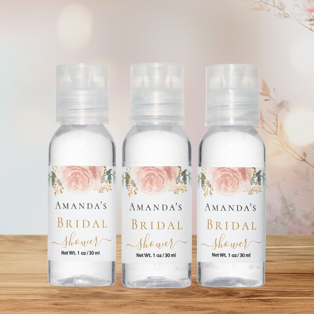 Bridal Shower floral eucalyptus greenery elegant Hand Sanitizer (Creator Uploaded)