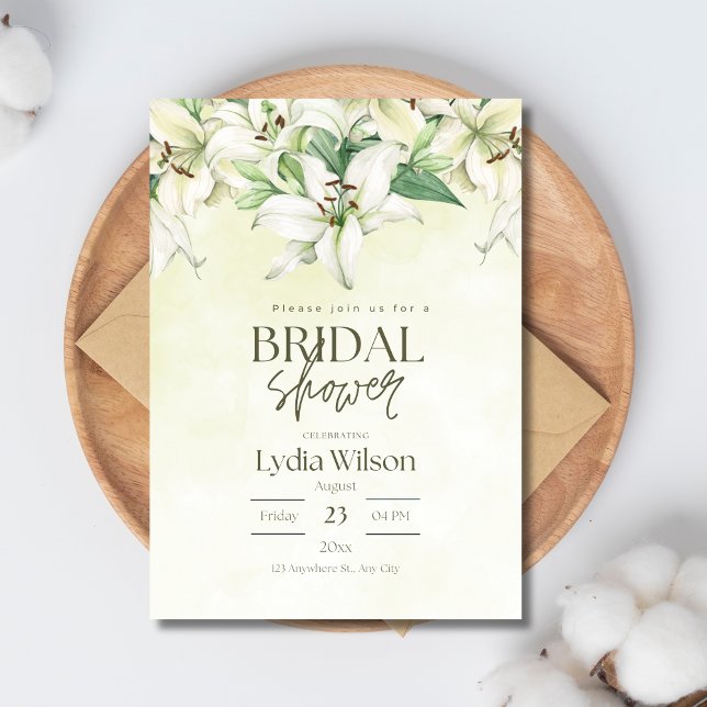 Bridal Shower Floral Greenery Bridal Shower Invitation (Creator Uploaded)